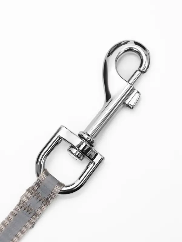 Рулетка &laquo;Пижон&raquo;, 8 м, до 40 кг, трос, светоотражающая, прорезиненная ручка, серая