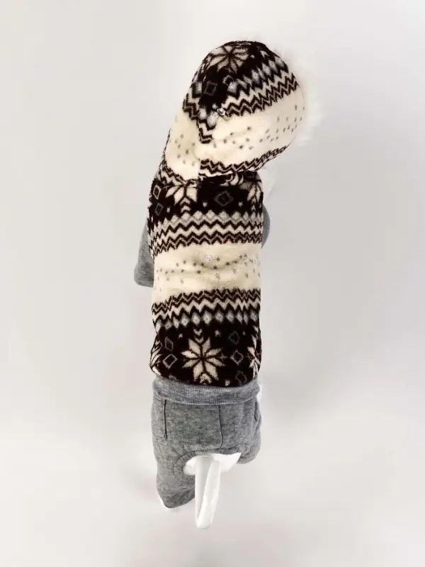 Комбинезон Комбинезон "Лапландия", с подкладом, размер S (ДС 25, ОГ 35, ОШ 25см), серый/бордо