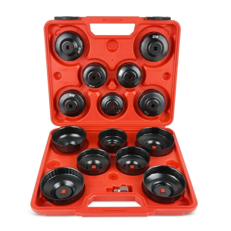 Набор съемников масляного фильтра тип "чашка" (65-100 мм) 15 пр. в кейсе AVS FWCS-15