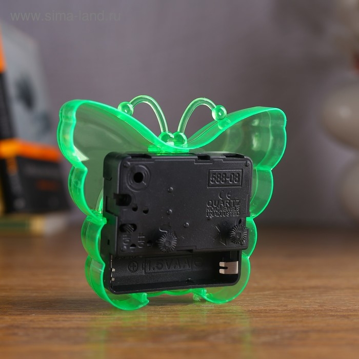 Часы - будильник настольные «Бабочка», дискретный ход, циферблат d-5.5 см, 9×8 см, микс Часы - будильник настольные «Бабочка», дискретный ход, циферблат d-5.5 см, 9×8 см, микс