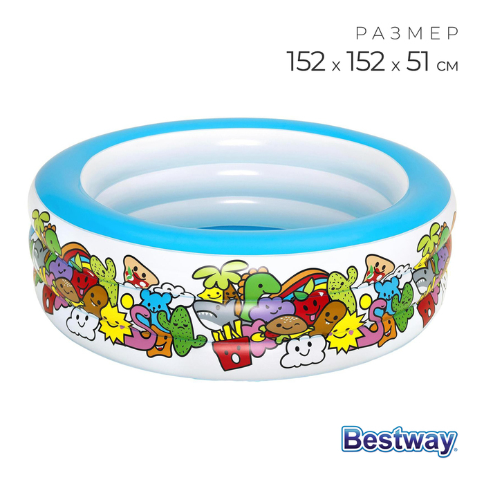 Бассейн надувной «Персонаж», 152 х 51 см, от 6 лет, 51121 Bestway Бассейн надувной «Персонаж», 152 х 51 см, от 6 лет, 51121 Bestway