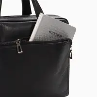Сумка деловая, 38*8*29см, отд на молнии, 2 н/кармана, длин регил. ремень, ручка, черный