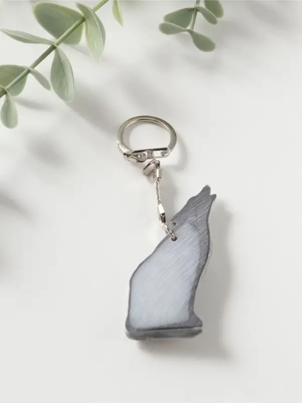 Брелок "Волк воет" (барельеф), 6см