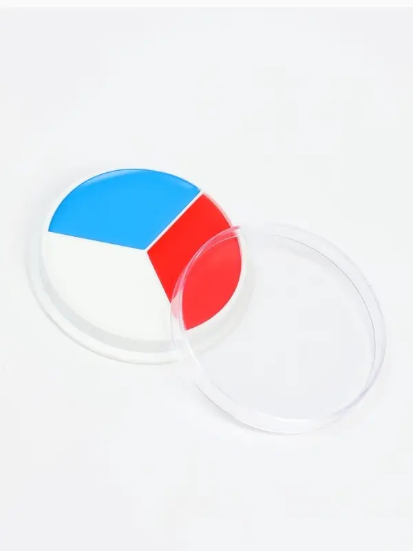 Профессиональный театральный грим &laquo;Шайба&raquo;, красный, белый, синий, 15 мл.