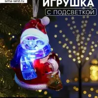 Ёлочная игрушка &laquo;Снеговик&raquo;, 8 см, от батареек, свечение мульти (RGB)
