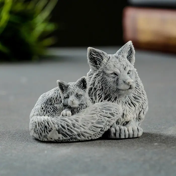 Фигурка &laquo;Лисичка с лисенком&raquo;, 4 см