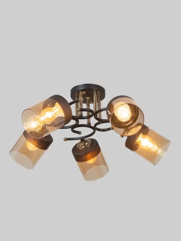 Люстра "Элла" 5хЕ27 40Вт черный 70х70х27 см