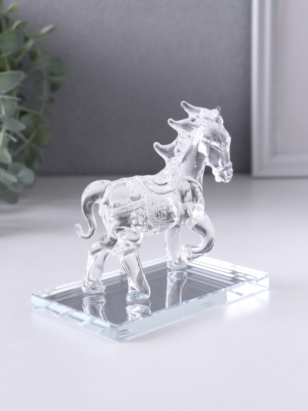 Сувенир стекло Сувенир стекло "Скачущий конь" 9,5х5,8х10 см