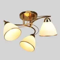 Люстра потолочная BayerLux &laquo;Андер&raquo;, 3хЕ27, 40 Вт, золото, 44&times;44&times;24 см