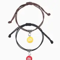 Браслеты парные &laquo;Неразлучники. Две буквы&raquo;, d=5.5 см, набор 2 шт. разноцветные