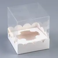 Коробка для 1 капкейка с прозрачной крышкой 9.2&times;9.2&times;10 см