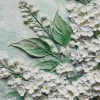 Открытка &laquo;С Днём Рождения!&raquo;, белая сирень, 15&times;15 см