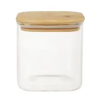 VETTA ЭКО Вуд Банка для хранения 750мл, 10,5х10х10см, стекло, бамбук