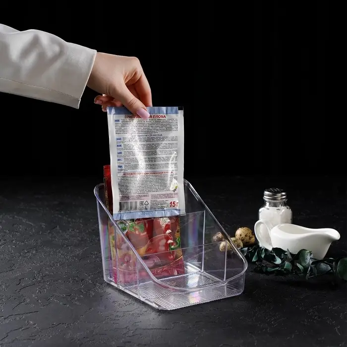 Органайзер для специй Alt, 15.8&times;14.9&times;13.2 см, пластик, прозрачный