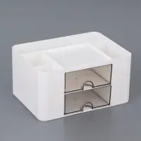 Органайзер для хранения, 2 ящика, 7 секций, 14&times;19.5&times;10 см, белый