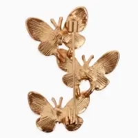 Брошь &laquo;Бабочки&raquo;, трио, цвет матовое золото
