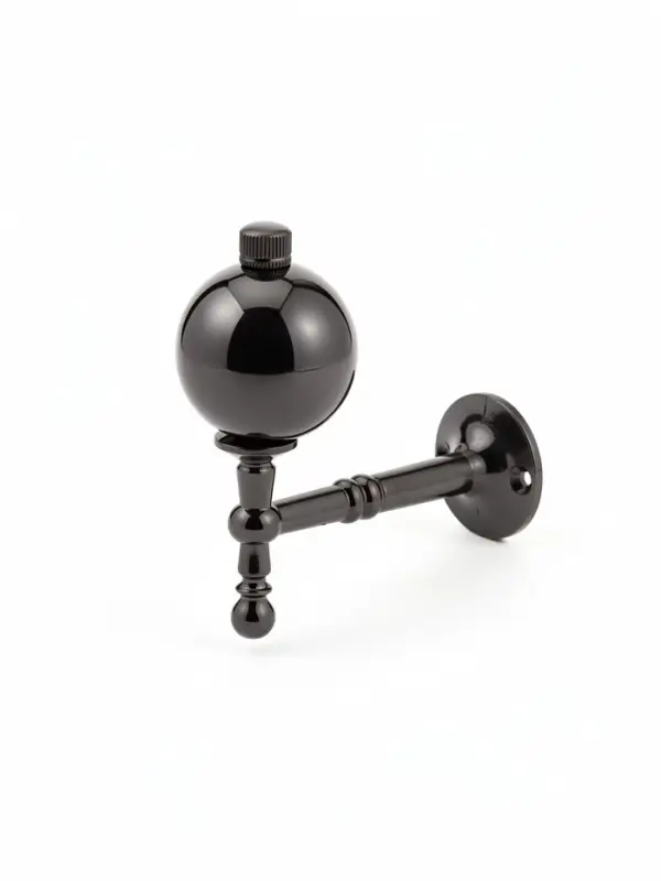 Крючок - держатель для штор CAPPIO KS049, алюминий, цвет черный никель, 2 шт.