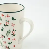 Кружка новогодняя керамическая &laquo;Зимние узоры&raquo;, 385 мл, ручная работа