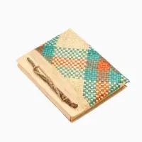 Блокнот в твёрдой обложке плетёный, 48 листов, 14&times;18&times;2 см, разноцветный