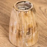 Подсвечник, d=4 см, 9&times;9&times;10 см, дерево джати, бежевый