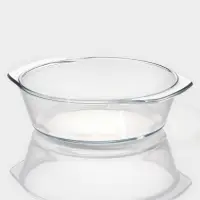 Кастрюля для запекания Доляна &laquo;Фуэго&raquo;, 3 л, 30.8&times;26.7&times;12 см, жаропрочное стекло, прозрачная