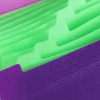 Папка А4 Your Way, 12 отделений, 600 мкм, на кнопке, фиолетовая