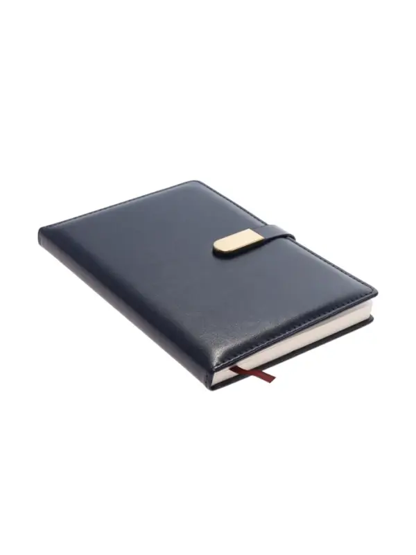 Ежедневник недатированный формат А5, 80л, линия, с ручкой, подар коробка, Синий