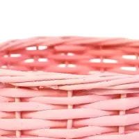 Набор корзин 2 шт  19х19х24, 15х15х8 см ручка h=14 см розовый