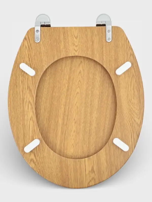 Сиденье для унитаза, 45&times;36&times;5 см, натуральное дерево