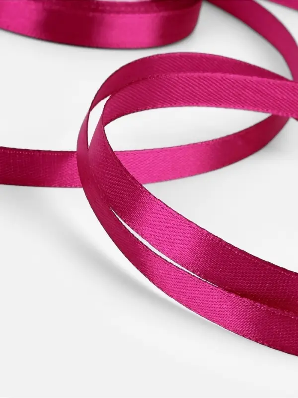 Лента атласная, 10 мм, 23±1 м, ярко-розовая №27 Лента атласная, 10 мм, 23±1 м, ярко-розовая №27