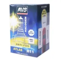 Галогенная лампа AVS ATLAS ANTI-FOG BOX желтый H11.12V.55W.коробка 1шт.