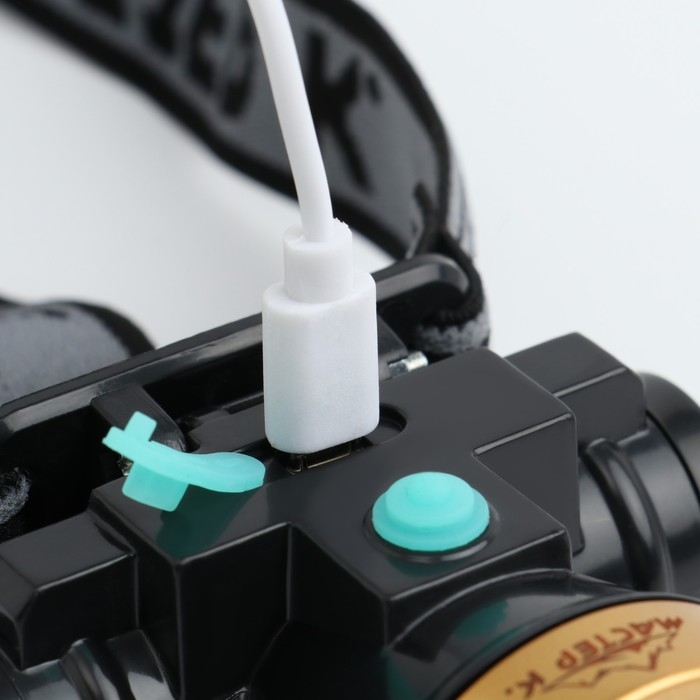 Фонарь налобный аккумуляторный  Фонарь налобный аккумуляторный "Мастер К", 3 режима, от USB, 5 х 7 см