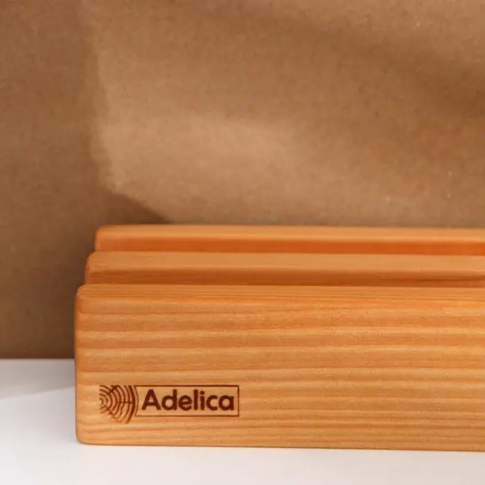 Набор деревянных разделочных досок на подставке Adelica, 2 шт.: 38&times;18, 28&times;18 см, пропитаны минеральным маслом, берёза