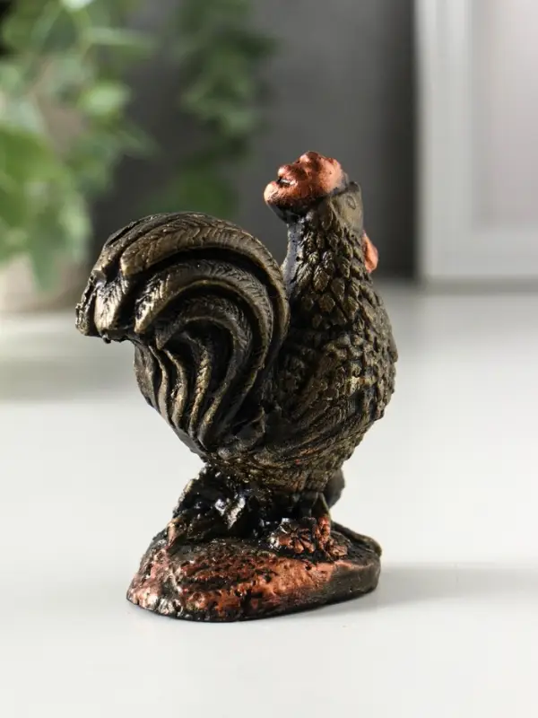 Фигура "Золотой петух" 9,7х8х5 см
