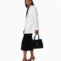 Сумка женская тоут TEXTURA на молнии, 31&times;11&times;21 см, чёрная