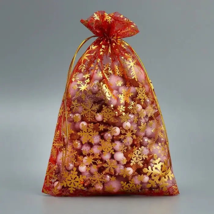 Мешочек подарочный органза «С Новым Годом!», 16 х 24 см +/- 1.5 см Мешочек подарочный органза «С Новым Годом!», 16 х 24 см +/- 1.5 см