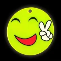 Светоотражающий элемент &laquo;Смайлик. Мир&raquo;, двусторонний, d=5.3 см, жёлтый