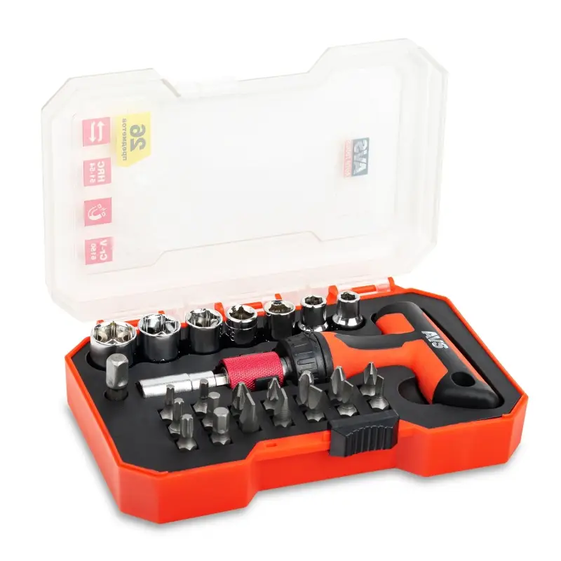 Отвертка реверсивная с насадками (26 предметов) AVS ORS26