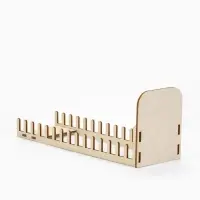 Подставка под открытки 15 ячеек, 8.4&times;27&times;11 см, толщина 3 мм, цвет бежевый