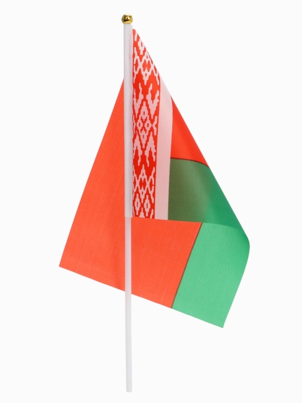 Флаг Беларуссии, 16 х 24 см, полиэстер, 12 штук Флаг Беларуссии, 16 х 24 см, полиэстер, 12 штук