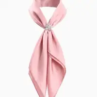 Кольцо для платка &laquo;Цветок Лилии&raquo;, белое в серебре