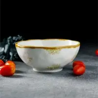 Салатник Доляна Organic Gold, 320 мл, d=12.5 см, фарфор, белый