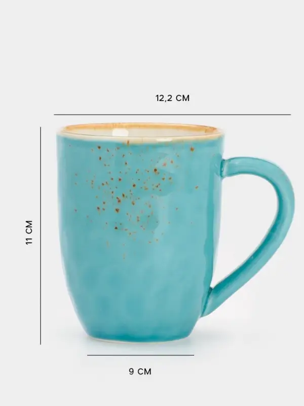 Кружка Magistro &laquo;Церера&raquo;, 400 мл, фарфор, голубая