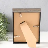 Фоторамка пластик 13х18 см "Ламберто" бежево-чёрный с золотом 19х14х3,5 см