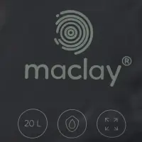 Гермомешок туристический maclay, 20 л, с лямкой, чёрный