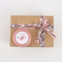 Лента атласная &laquo;8 Марта&raquo;, 2.5 см &times; 22.5 (&plusmn; 1) м, пудровая