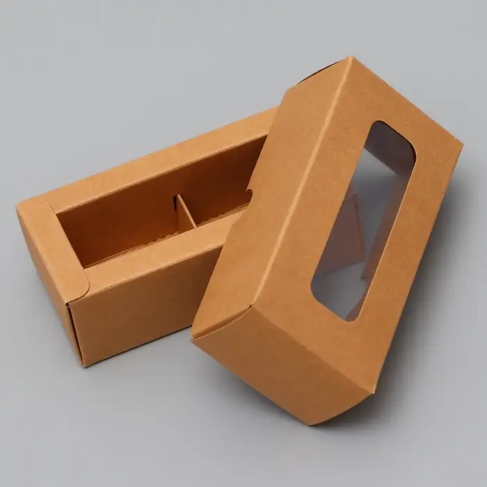 Коробка для 2 конфеты, крафт, 5×10.5×3.5 см Коробка для 2 конфеты, крафт, 5×10.5×3.5 см