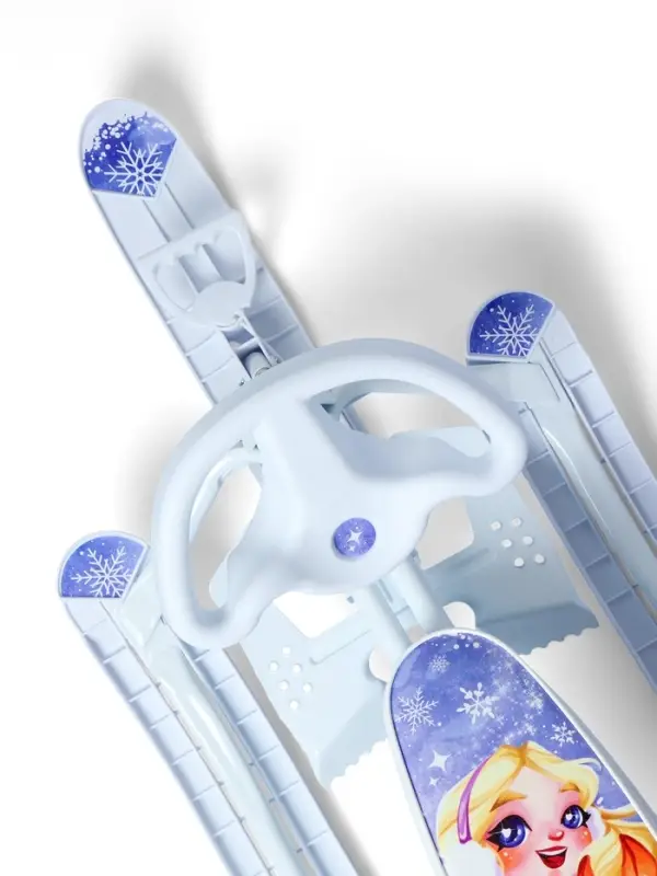 Снегокат растущий &laquo;Зимняя сказка&raquo; Snow Cat, со спинкой, белый