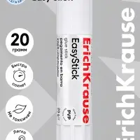 Клей-карандаш, ErichKrause EasyStick, PVP, быстрое склеивание, 20 г