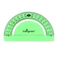 Транспортир Calligrata, гибкий, силиконовый, корпус флуоресцентный, МИКС